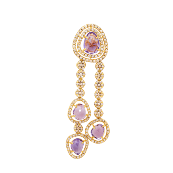 Legacy 22k Yellow Gold Diamond & Amethyst Necklace and Earrings