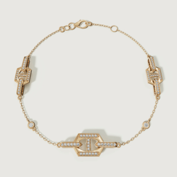 Links DD Iconica 18k Yellow Gold Diamond Bracelet