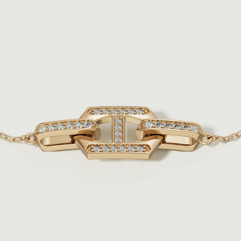 Links DD Iconica 18k Yellow Gold Diamond Bracelet