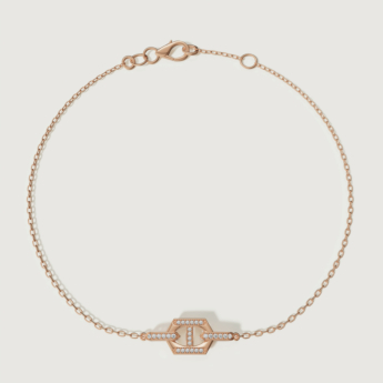 Links DD Iconic 18k Rose Gold Diamond Bracelet