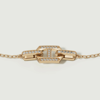 Links DD Iconica 18k Yellow Gold Diamond Bracelet