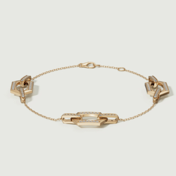 Links Trio Diamond Motif Bracelet in 18K Yellow Gold
