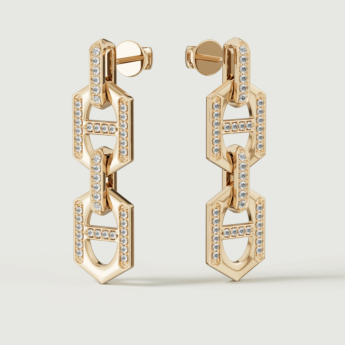 Links DD Iconica 18k Yellow Gold Diamond Earrings