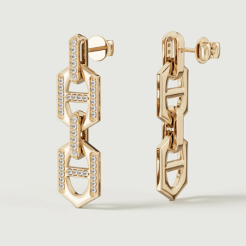 Links DD Iconica 18k Yellow Gold Diamond Earrings
