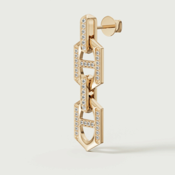 Links DD Iconica 18k Yellow Gold Diamond Earrings