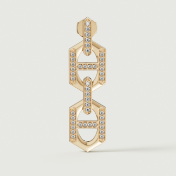 Links DD Iconica 18k Yellow Gold Diamond Earrings