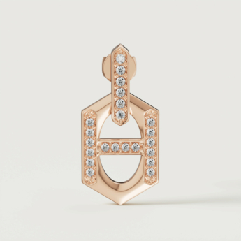 Links DD Iconica 18k Rose Gold Diamond Earrings