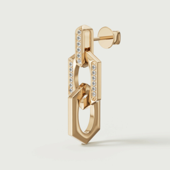 Links Forever Linked 18k Yellow Gold Diamond Earrings