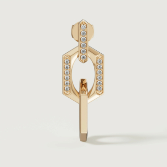 Links Forever Linked 18k Yellow Gold Diamond Earrings
