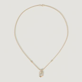 Links DD Iconica 18k Rose Gold Diamond Necklace