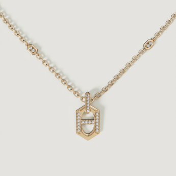 Links DD Iconica 18k Rose Gold Diamond Necklace