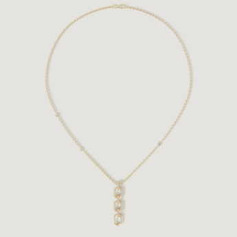 Links Pendant Chain Necklace in 18K Yellow Gold With Diamonds