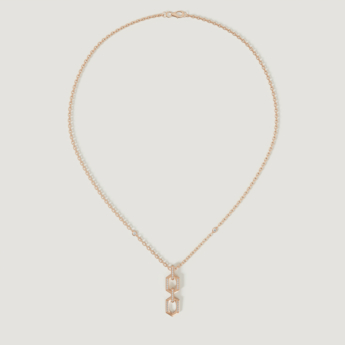Links 18k Rose Gold Diamond Necklace