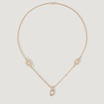 Links 18k Rose Gold Diamond Necklace