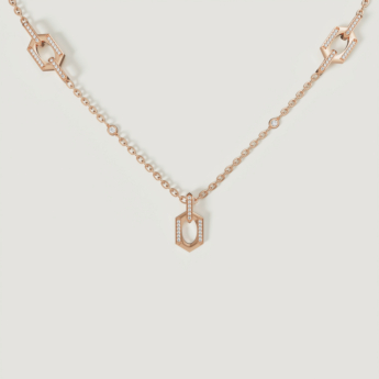 Links 18k Rose Gold Diamond Necklace