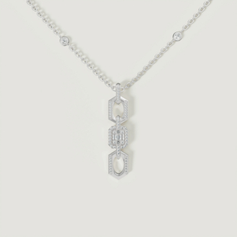 Links Luminara 18k White Gold Diamond Necklace