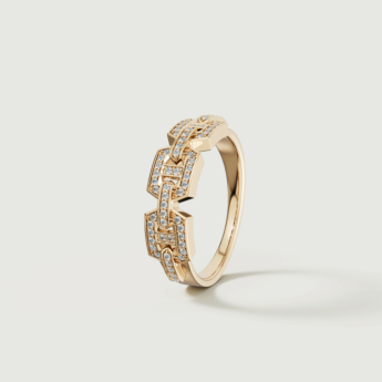 Links DD Iconica 18k Yellow Gold Diamond Ring