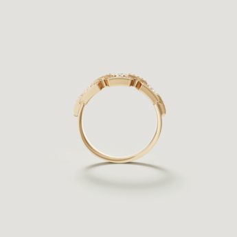 Links DD Iconica 18k Yellow Gold Diamond Ring