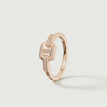 Links DD Iconica 18k Rose Gold Diamond Ring