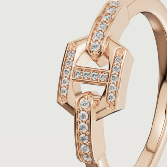 Links DD Iconica 18k Rose Gold Diamond Ring