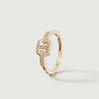 Links DD Iconica 18k Yellow Gold Diamond Ring