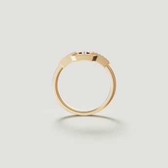Links DD Iconica 18k Yellow Gold Diamond Ring