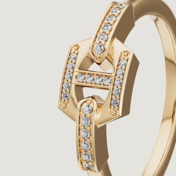 Links DD Iconica 18k Yellow Gold Diamond Ring