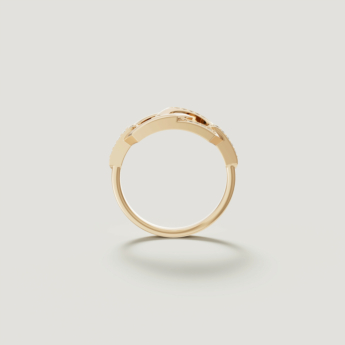 Links Forever Linked 18k Yellow Gold Diamond Ring
