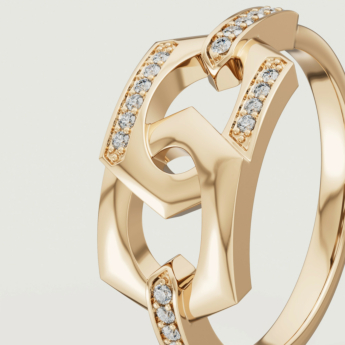 Links Forever Linked 18k Yellow Gold Diamond Ring