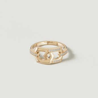 Links Forever Linked 18k Yellow Gold Diamond Ring