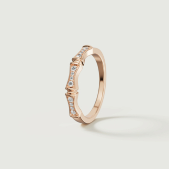 Links Stackable Diamond Ring 18K Yellow Gold