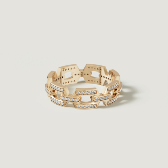 Links 18k Yellow Gold Diamond Ring