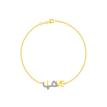 Key Of Hope By Nadine Kanso of Bilarabi Love حب Bracelet 18K Yellow Gold & Diamonds