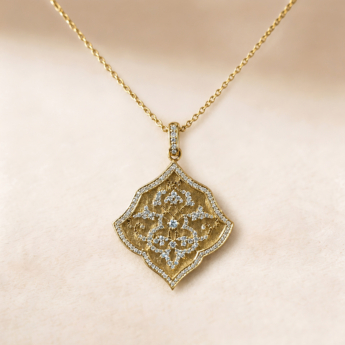 Izdihar Diamond Pendant - 18K Yellow Gold