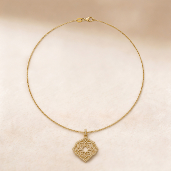 Shabaka Diamond Pendant Chain - 18K Yellow Gold