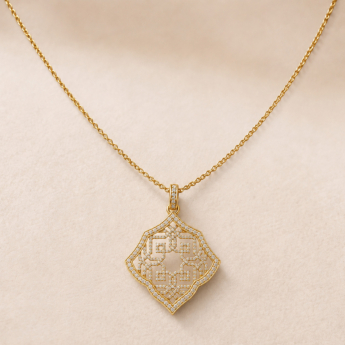 Shabaka Diamond Pendant Chain - 18K Yellow Gold