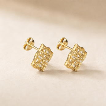 Najma Diamond Earring - 18K Yellow Gold