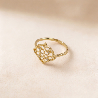 Najma Diamond Ring - 18K Yellow Gold