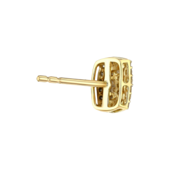 OneSixEight Cushion Shaped Diamond Stud Earrings  18K Yellow Gold