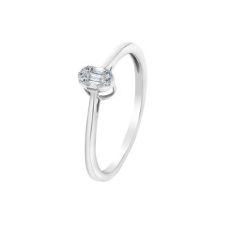 OneSixEight Oval Diamond Ring 18K White Gold