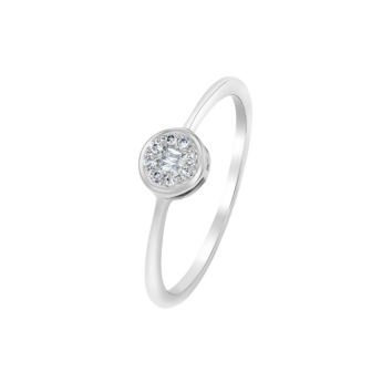 OneSixEight Round  Shape Diamond Ring 18K White Gold