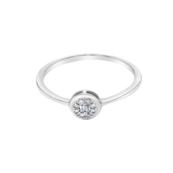 OneSixEight Round  Shape Diamond Ring 18K White Gold