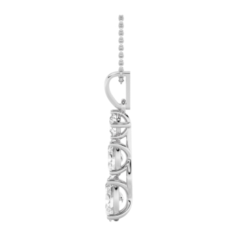 Gaia Luxe Fashion 18k White Gold Lab-Grown Diamond Pendant