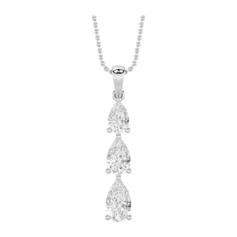 Gaia Luxe Fashion 18k White Gold Lab-Grown Diamond Pendant