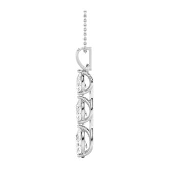 Gaia Luxe Fashion 18k White Gold Lab-Grown Diamond Pendant
