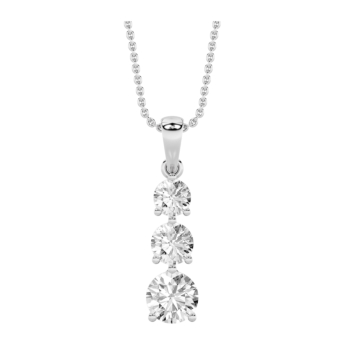 Gaia Luxe Fashion 18k White Gold Lab-Grown Diamond Pendant