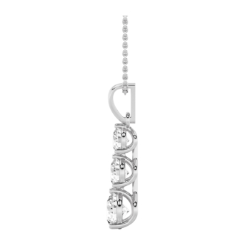 Gaia Luxe Fashion 18k White Gold Lab-Grown Diamond Pendant