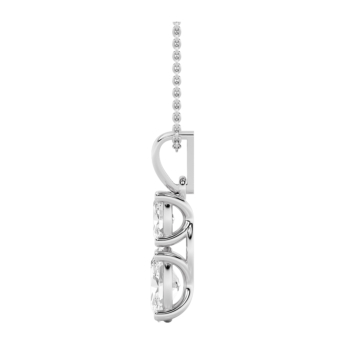 Gaia Luxe Fashion 18k White Gold Lab-Grown Diamond Pendant