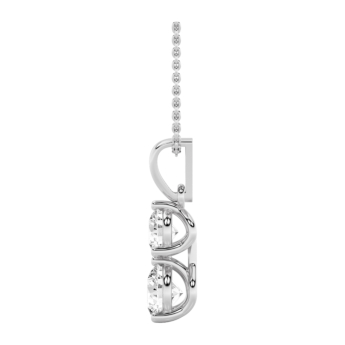 Gaia Luxe Fashion 18k White Gold Lab-Grown Diamond Pendant