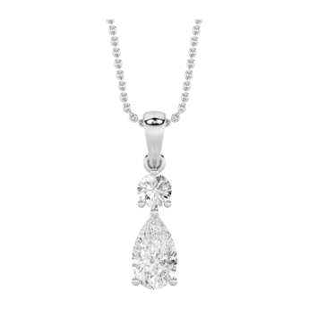 Gaia Luxe Fashion 18k White Gold Lab-Grown Diamond Pendant